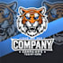 do awesome tiger head mascot logo design with business