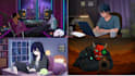 create lofi loop animation illustration and animated gif