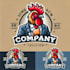 do amazing rooster mascot logo design with company