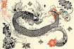 design custom flash tattoo in woodblock style