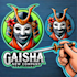 do awesome geisha mascot logo design with 1 day delivery