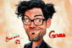 draw a funny caricature with my style