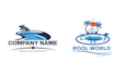 design unique summer pool spa logo for your business