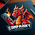 do awesome dragon mascot logo design with express delivery
