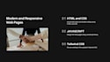 create responsive and modern website front end using HTML CSS and javascript