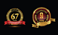 design amazing luxury anniversary logo