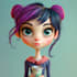 design 3d pixar style cartoon character,