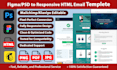 convert PSD figma to responsive HTML email templates