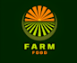 design family farm producing crops logo