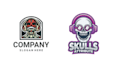 design custom podcast music skull logo