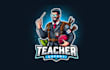 do teacher cartoon, and character mascot logo with free source file