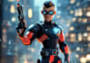 draw you into superhero cartoon character