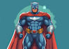 design an awesome superhero cartoon character