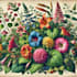do a botanical illustration with hand drawn art for you