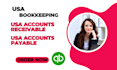 manage USA accounting receivable payable in quickbooks