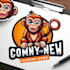 do wonderful monkey logo mascot design with unlimited review