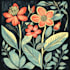 illustrate botanical and linocut vector art