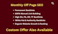 do monthly off page SEO service using authority  backlinks in 2025