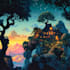 create fantasy environment concept art , landscape