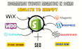 website migration wix to wordpress woocommerce  godaddy magento to shopify store