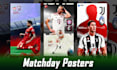 design professional sports poster and matchday graphics
