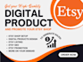 design etsy digital products, digital planners, store setup