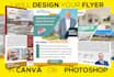 design flyer in canva or photoshop