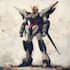 custom futuristic mecha robot character illustration art