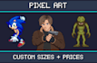 make pixel art of characters, game assets and portraits