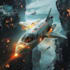 design spaceship, sci fi illustration and sci fi art