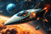 esign a spaceship sci fi illustration