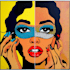 draw a retro pop art roy lichtenstein style