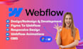 do webflow design, alter figma to webflow, be webflow developer