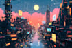 create futuristic cyberpunk, sci fi city for you