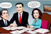 create a political or satirical cartoon
