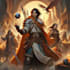 make a high quality dnd character art and dnd character