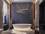 decorate bedroom and bathroom interior design with 3d rendering