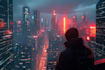 draw a sci fi and science fiction futuristic city art