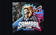 make unique samurai lion mascot logo with creative concepts