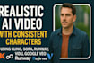 generate realistic ai video with consistent character using,kling ai,runway ml