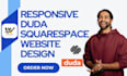 design responsive website using beautiful squarespace and duda website builder