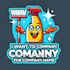 do make cleaning mascot logo design with company