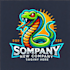 do crate snake mascot logo design with company