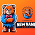 make stunning bear mascot logo with unique style