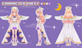 draw character sheet in anime style for vtuber model and concept art