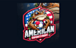 do amazing american toad,frog mascot logo with express delivery