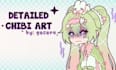 draw detailed chibi art for you no ai