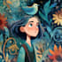 hand paint a stylised watercolor illustration