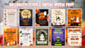 design halloween party flyer, social media post, halloween planner