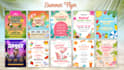 design custom summer flyer and summer social media post